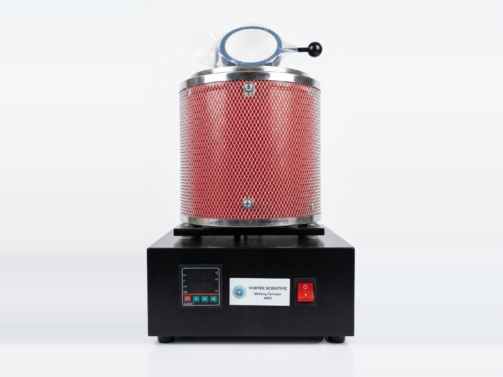 Vortex Vulcan induction melting furnace, showing its digital temperature controller